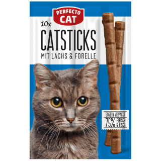 Tantalizing Treats: Perfecto Cat 10er Salmon & Trout Sticks