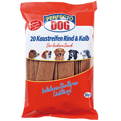 Savory Delights: Perfecto Dog Chewing Strips Beef 200g