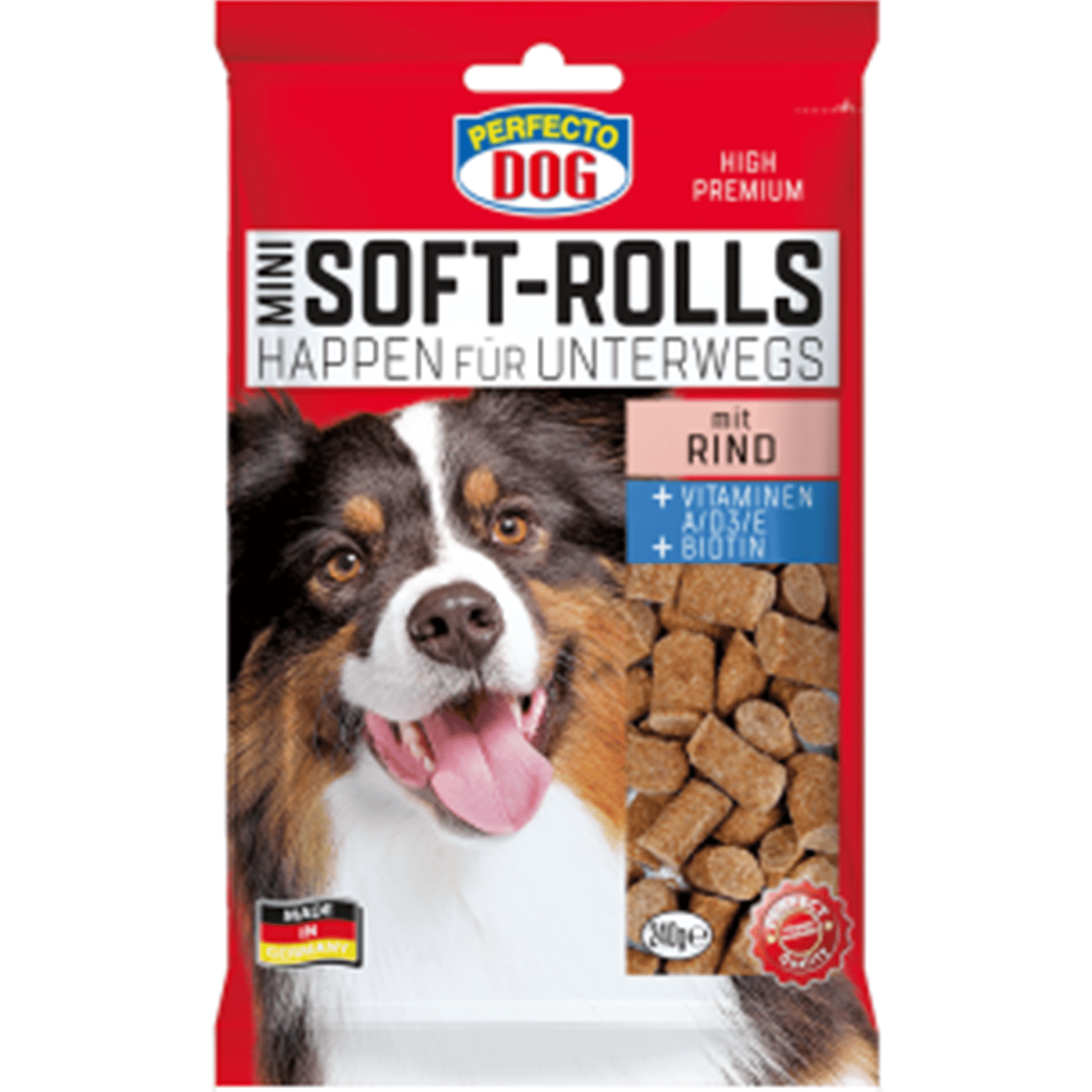 Perfecto Dog Mini Soft Rolls with Beef 240g