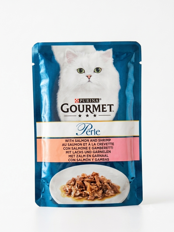 Purina Gourmet Perle With Salmon and Shrimp Wet Cat Food 85g Pouch Egypt