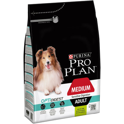 PURINA PRO PLANDog Medium Adult Sensitive Digestion with OPTIDIGEST® Rich in Lamb Dry Dog Food - 3 KG
