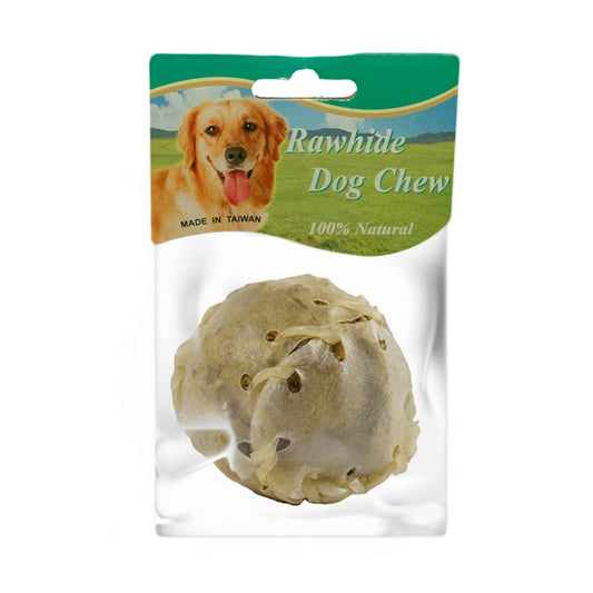 Rawhide Dog Chew Bone-Ball Shape Compressed m. FY-88603