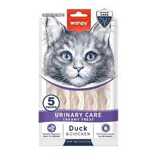 Wanpy Urinary Care Creamy Cat Treat Duck and Chicken 5x14g pack Egypt