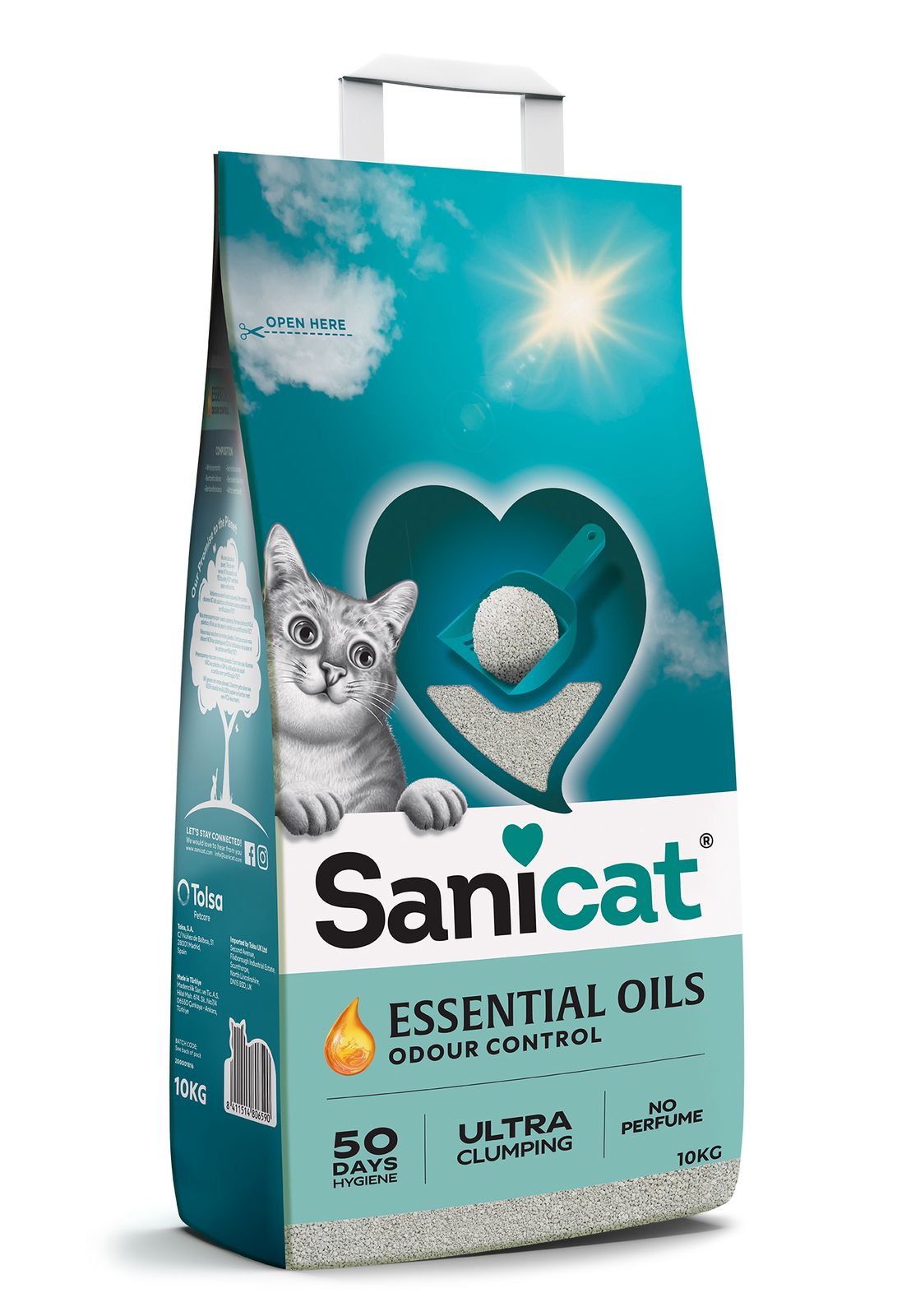 sanicat essential oils litter no perfume Clumping 10kg