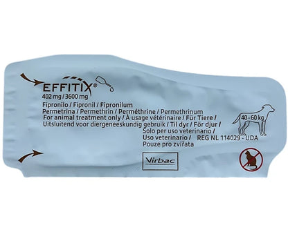 EFFITIX 40-60KG: Price for One Pipette - Ticks and fleas Solution