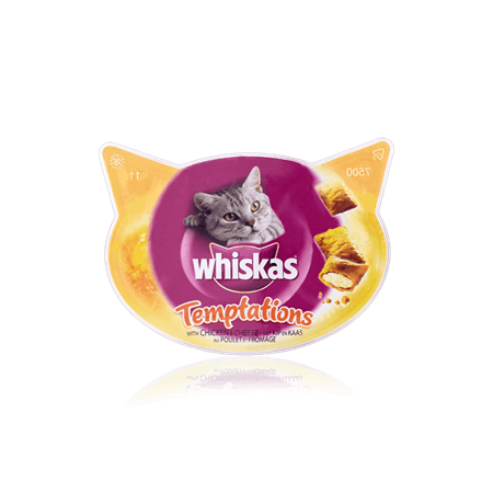 WHISKAS Temptations Cat Treats with Chicken & Cheese 60g