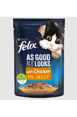  Purina Felix As Good as it Looks Wet Cat Food Pouch 85 g ( Chicken in Jelly)