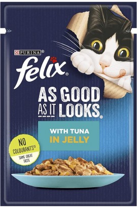  Purina Felix As Good as it Looks Wet Cat Food Pouch 85 g ( Tuna in Jelly)