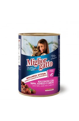 Miglior Gatto Cat Small Chunks With Tripe, Lamb And  Carrots 405g