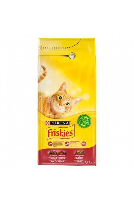 Purina Friskies With Meat & Chicken & Vegetable Cat Dry Food 1.7 kg