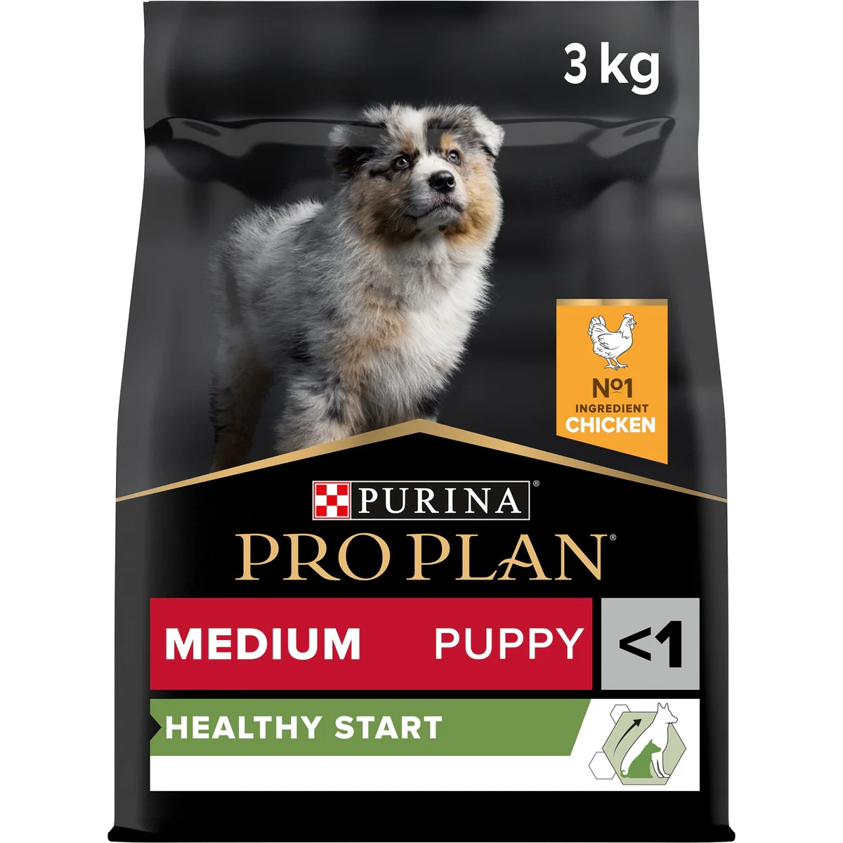 Pro Plan Medium Puppy with OPTISTART Rich in Chicken Dry Dog Food 3KG