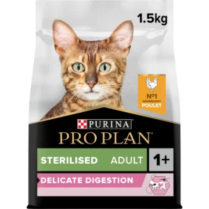 PRO PLAN Sterilised Adult Dry Cat Food Rich in Chicken 1.5kg Bag