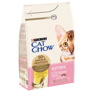 Cat Chow Kitten Rich in Chicken 1.5kg dry food bag