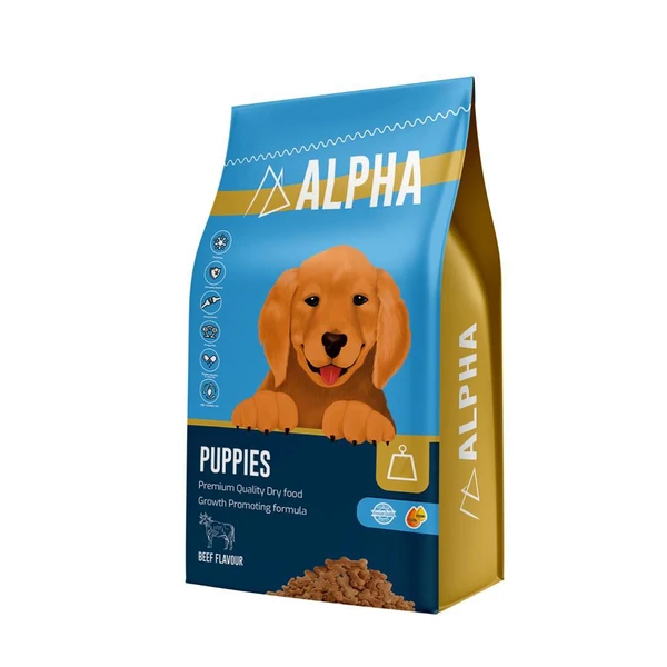 Puppy dry food ALPHA premium beef flavour growth formula