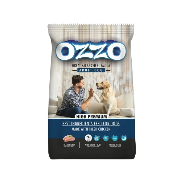 Adult dog dry food OZZO high premium formula with fresh chicken