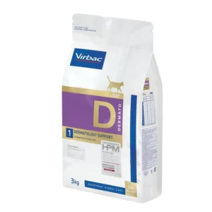 Virbac Veterinary HPM Cat Dermatology Support D1 3kg bag - High Protein Food for Feline Skin and Coat Health Egypt